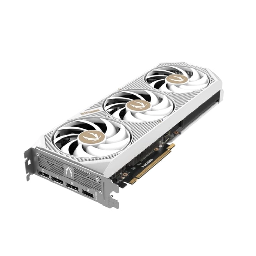 ZOTAC Nvidia Graphic Card RTX 5070 12GB DDR7 Gaming AMP White Edition Triple Fan view 4